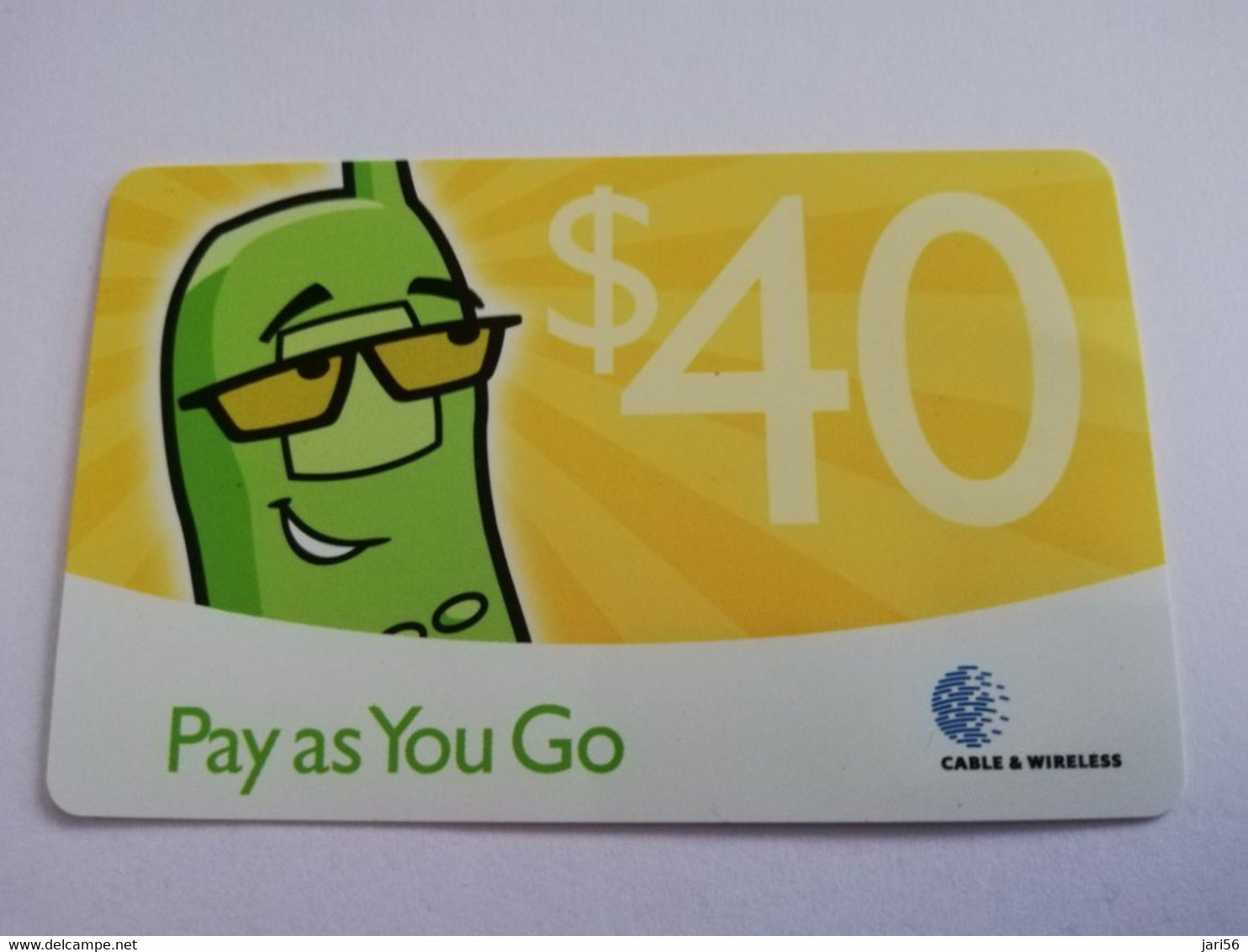 ST LUCIA   $40,- PAY AS YOU GO    Prepaid Fine Used Card  ** 8839** - Sainte Lucie