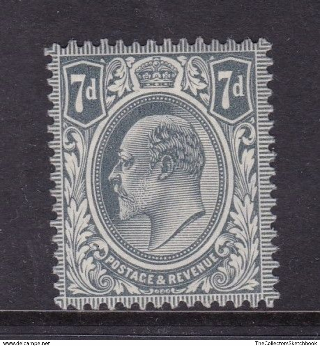 GB Edward V11 7d  . Mounted Mint With Gum. - Neufs