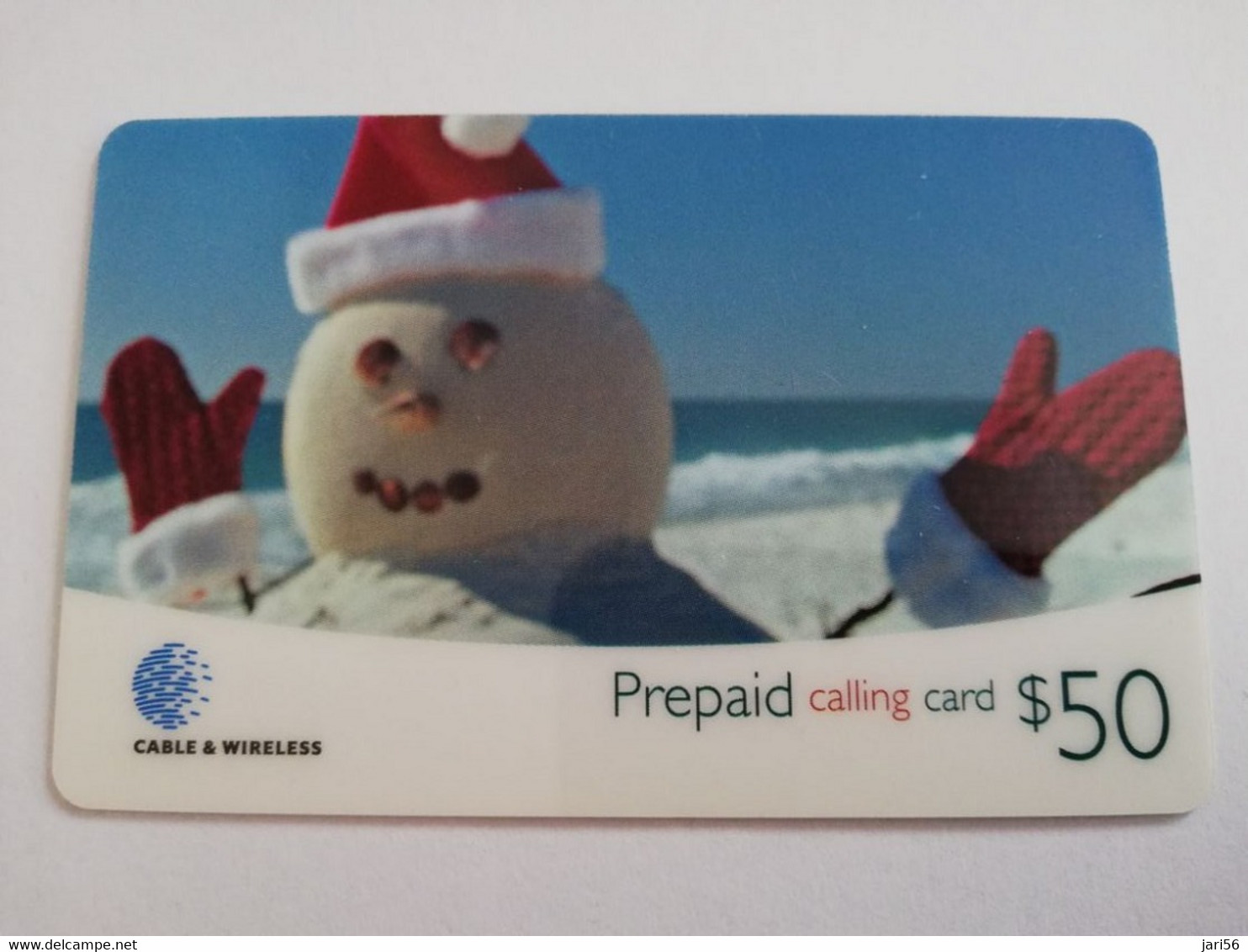 ST LUCIA   $ 50 ,- Stl-p4     SNOWMAN    Prepaid  MINT  Card  ** 8846 ** - St. Lucia