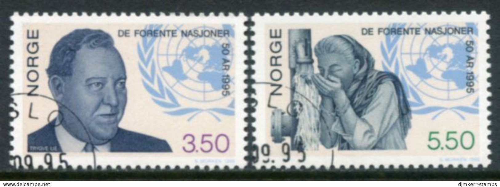 NORWAY 1995 50th Anniversary Of UNO Used.   Michel 1187-88 - Used Stamps