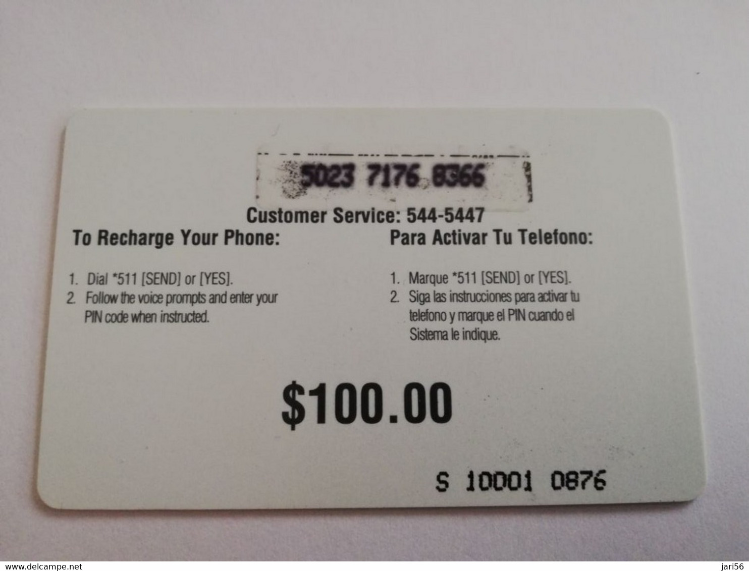 St MAARTEN  Prepaid  $100,- CELLULAIRONE CARIBBEAN   THINKING OF YOU / THICK CARD       Fine Used Card  **8848** - Antillen (Nederlands)