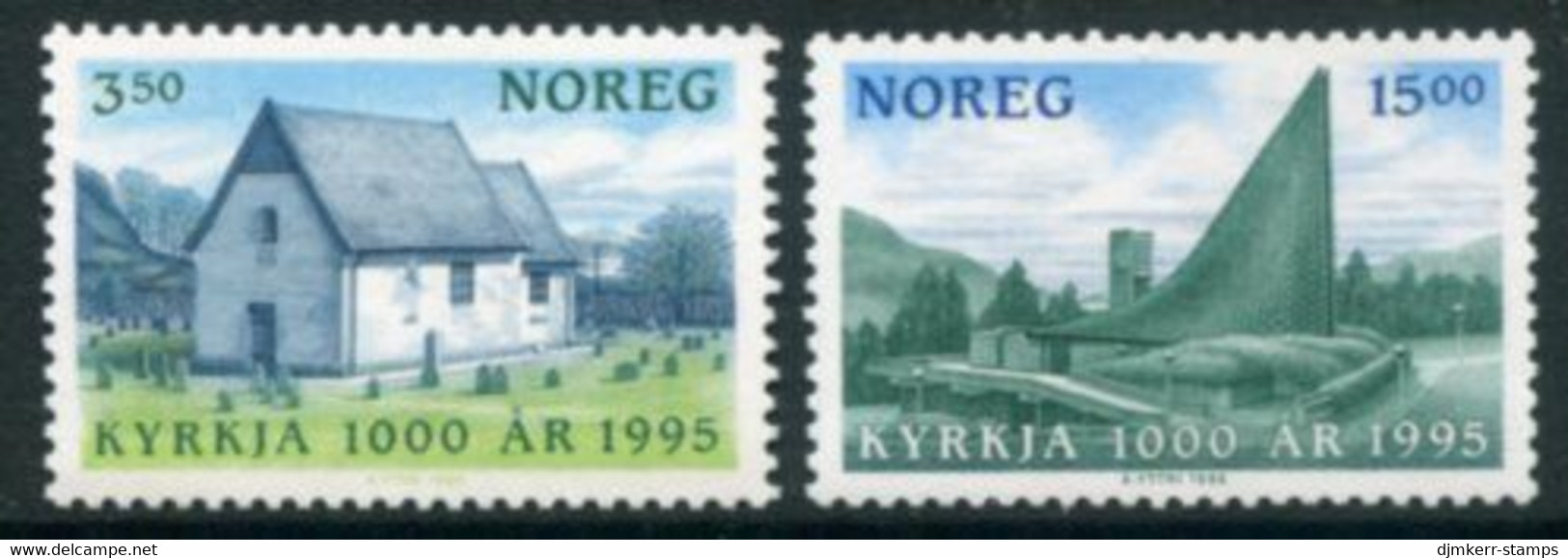 NORWAY 1995 Millenary Of Christianity In Norway MNH / **.   Michel 1181-82 - Unused Stamps