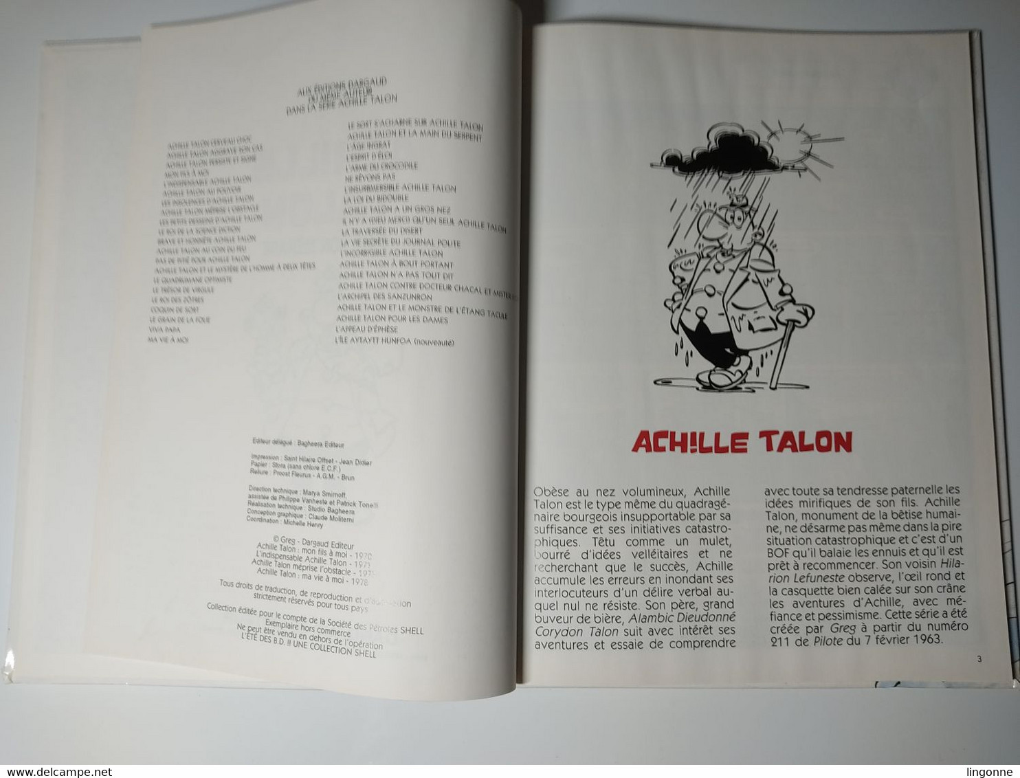 1994 BD ACHILLE TALON DE GREG - ACHILLE TALON FAIT SON MENAGE - ALBUM PUBLICITAIRE SHELL DE 1994 - Achille Talon