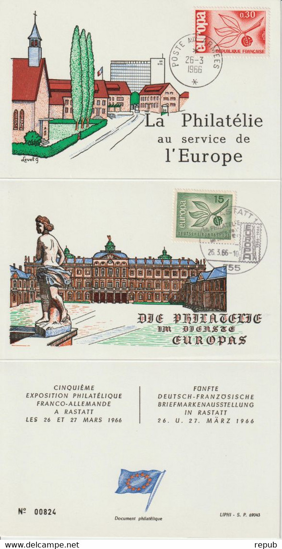 Philatélie Au Service De L'Europe, 15 Souvenirs Des Expositions Franco-Allemande Entre 1962 Et 1977 - Militärstempel Ab 1900 (ausser Kriegszeiten)