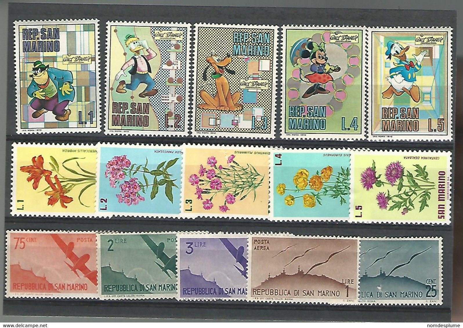 54922 ) Collection San Marino Disney Flowers Aircraft - Verzamelingen & Reeksen