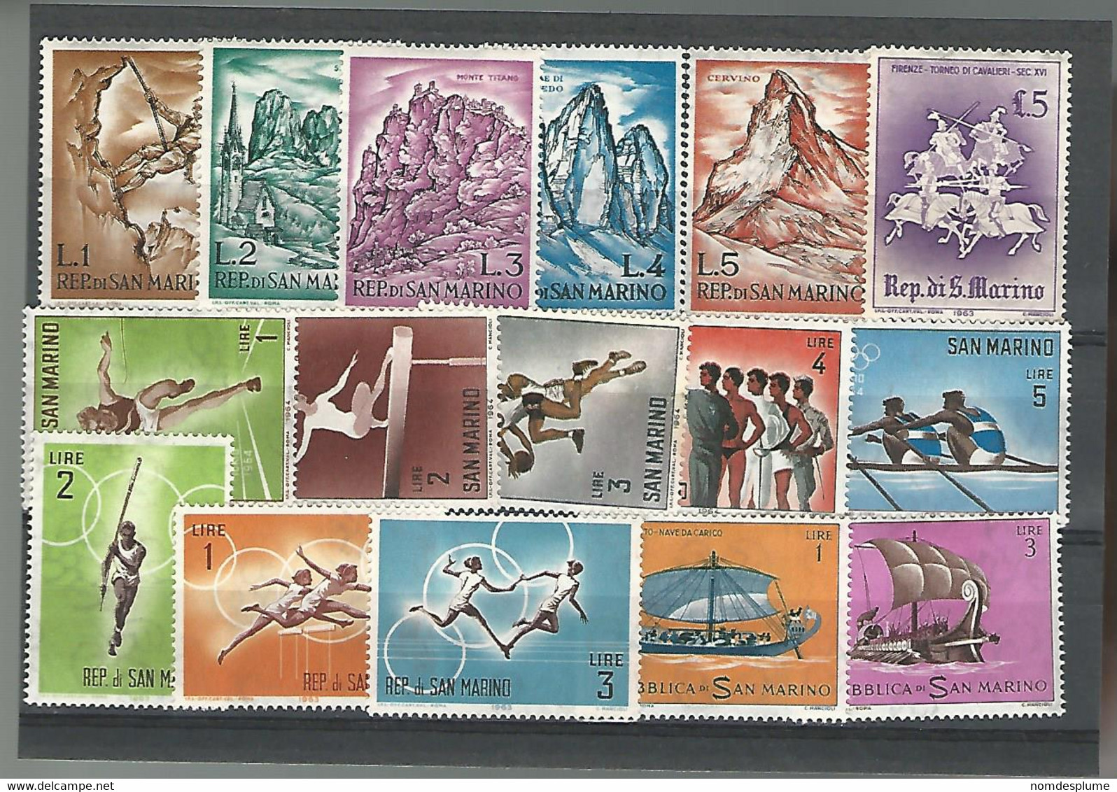 54925 ) Collection San Marino Olympic Sport Mountains Ships - Verzamelingen & Reeksen