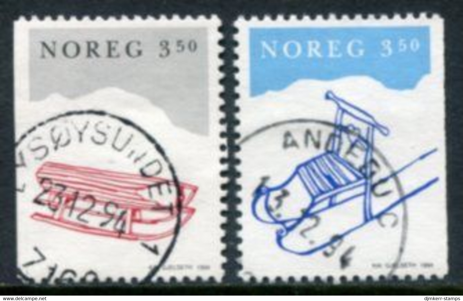 NORWAY 1994 Christmas Used.   Michel 1170-71 - Usados