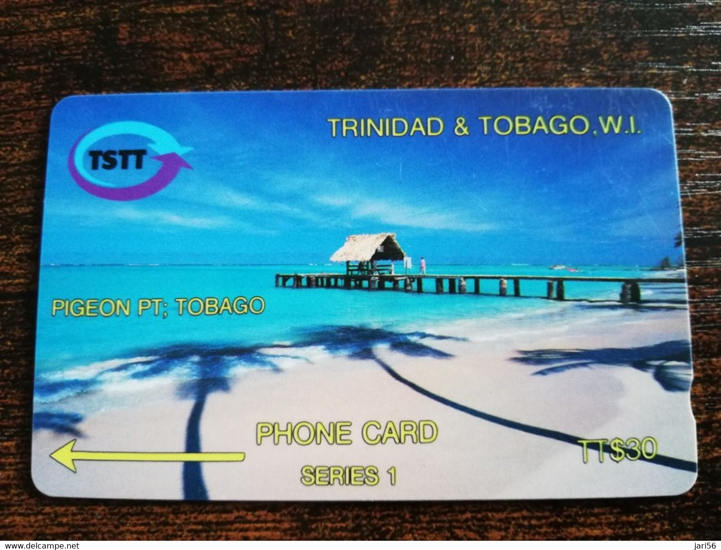 TRINIDAD & TOBAGO  GPT CARD    $30,-  3CCTB  PIGEON PT TOBAGO     Fine Used Card        ** 8858** - Trinidad & Tobago