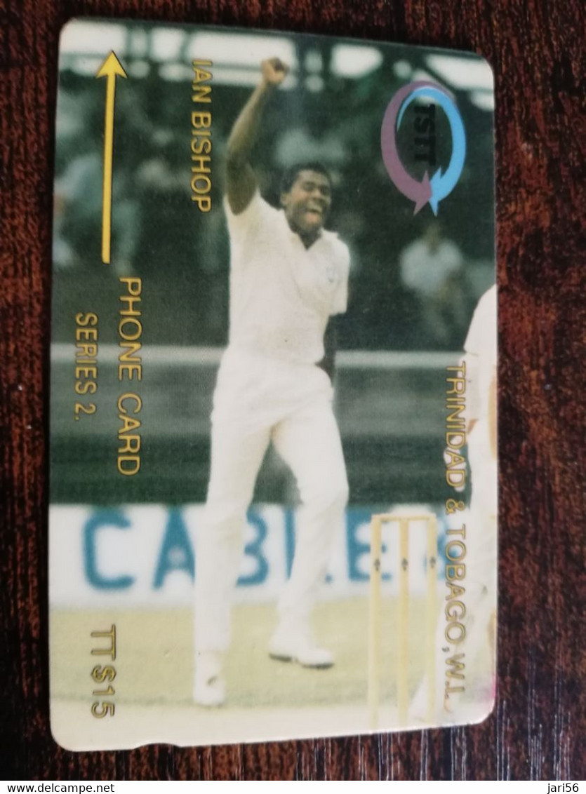 TRINIDAD & TOBAGO  GPT CARD    $15,-  6CCTA   IAN BISHOP CRICKET         Fine Used Card        ** 8864** - Trinidad En Tobago