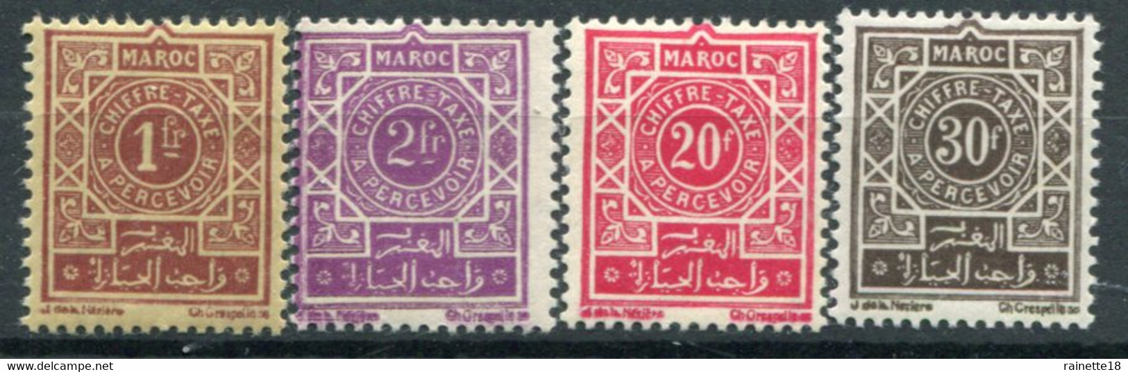 Maroc           Taxes      53/56 * - Timbres-taxe