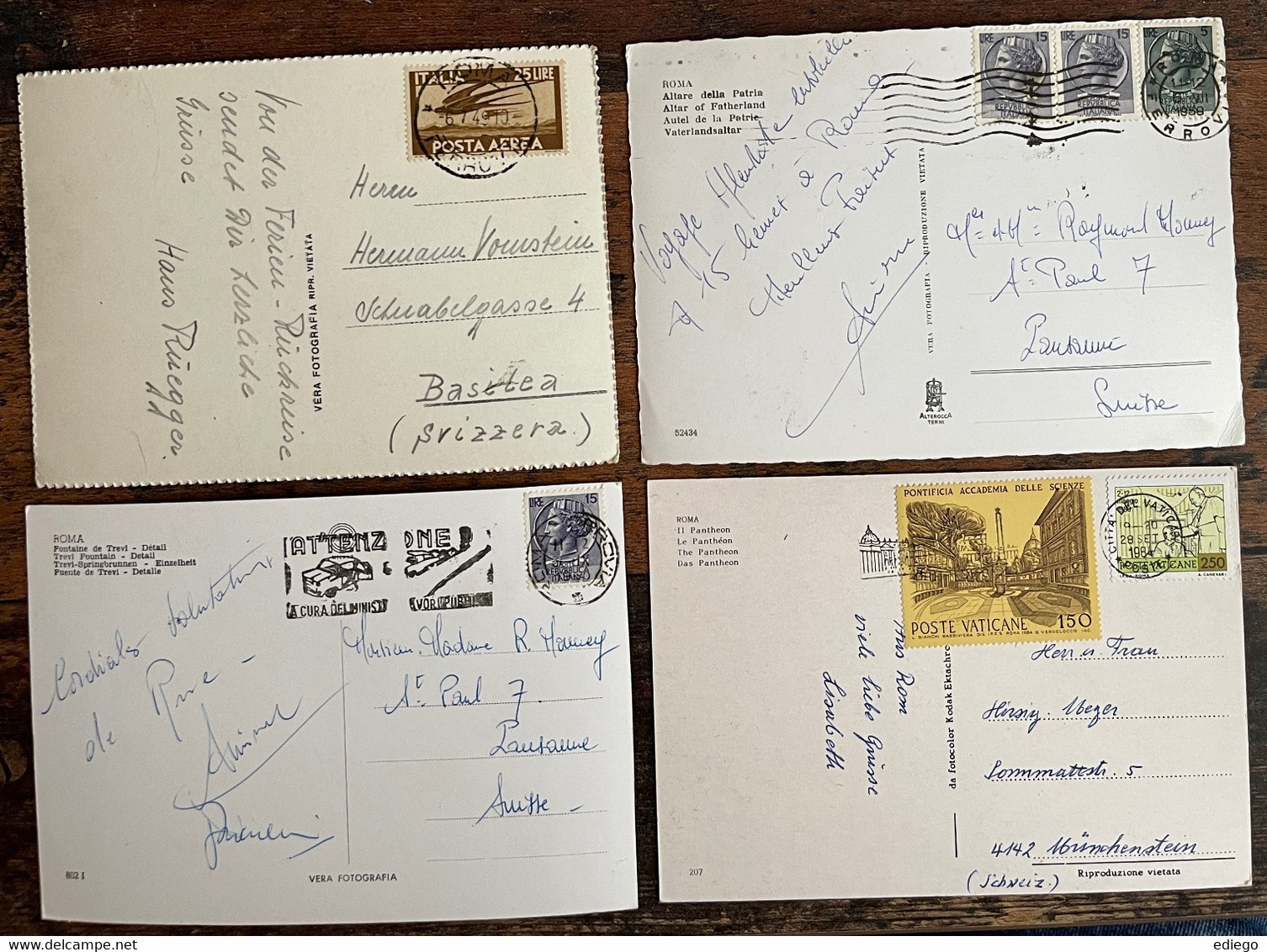 10 X ROMA - Cartes Anciennes - Fontana Del Bernini - Basilica St. Giovanni - Fontana Di Trevi - Altare Della Patrie. Etc - Collections & Lots