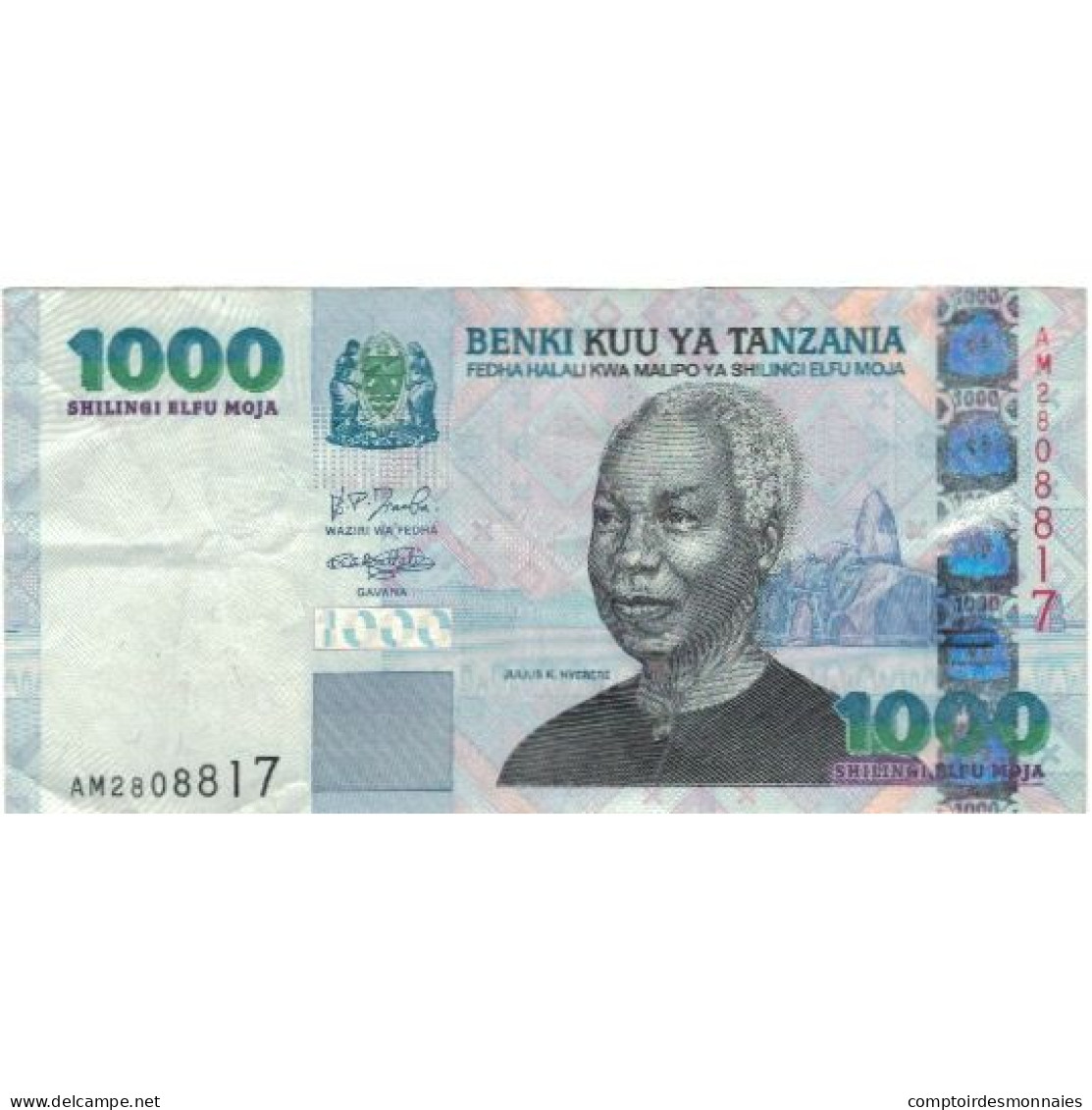 Billet, Tanzanie, 1000 Shilingi, Undated (2003), KM:36a, TTB - Tanzania