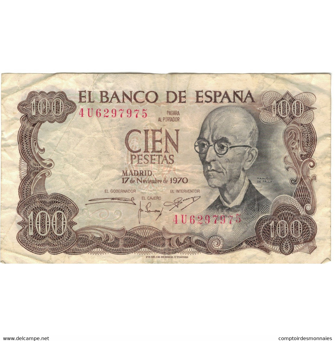 Billet, Espagne, 100 Pesetas, 1970, 1970-11-17, KM:152a, TB - 100 Pesetas