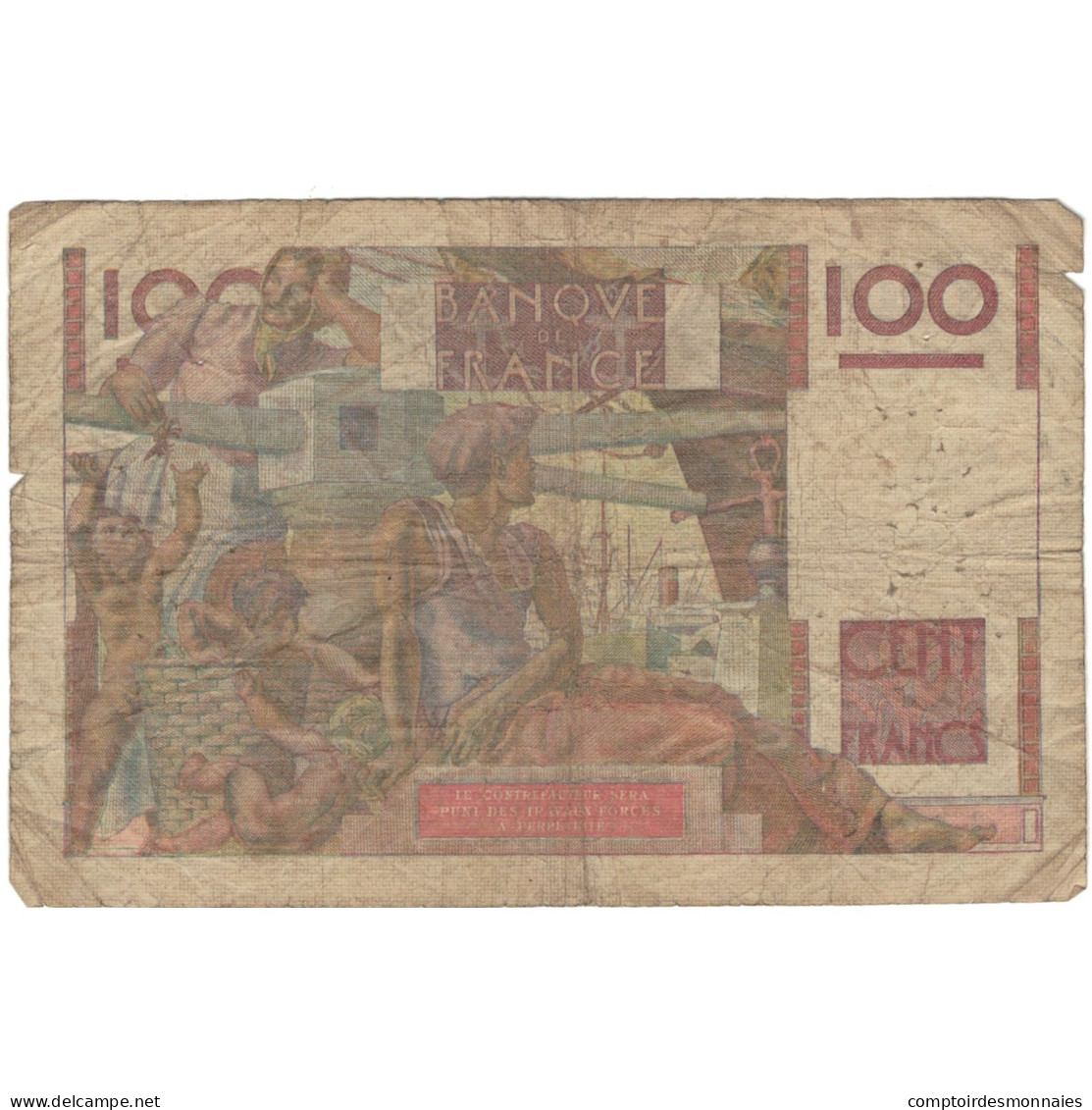 France, 100 Francs, Jeune Paysan, 1953, 13518 C.531, B, Fayette:28.35, KM:128e - 100 F 1945-1954 ''Jeune Paysan''