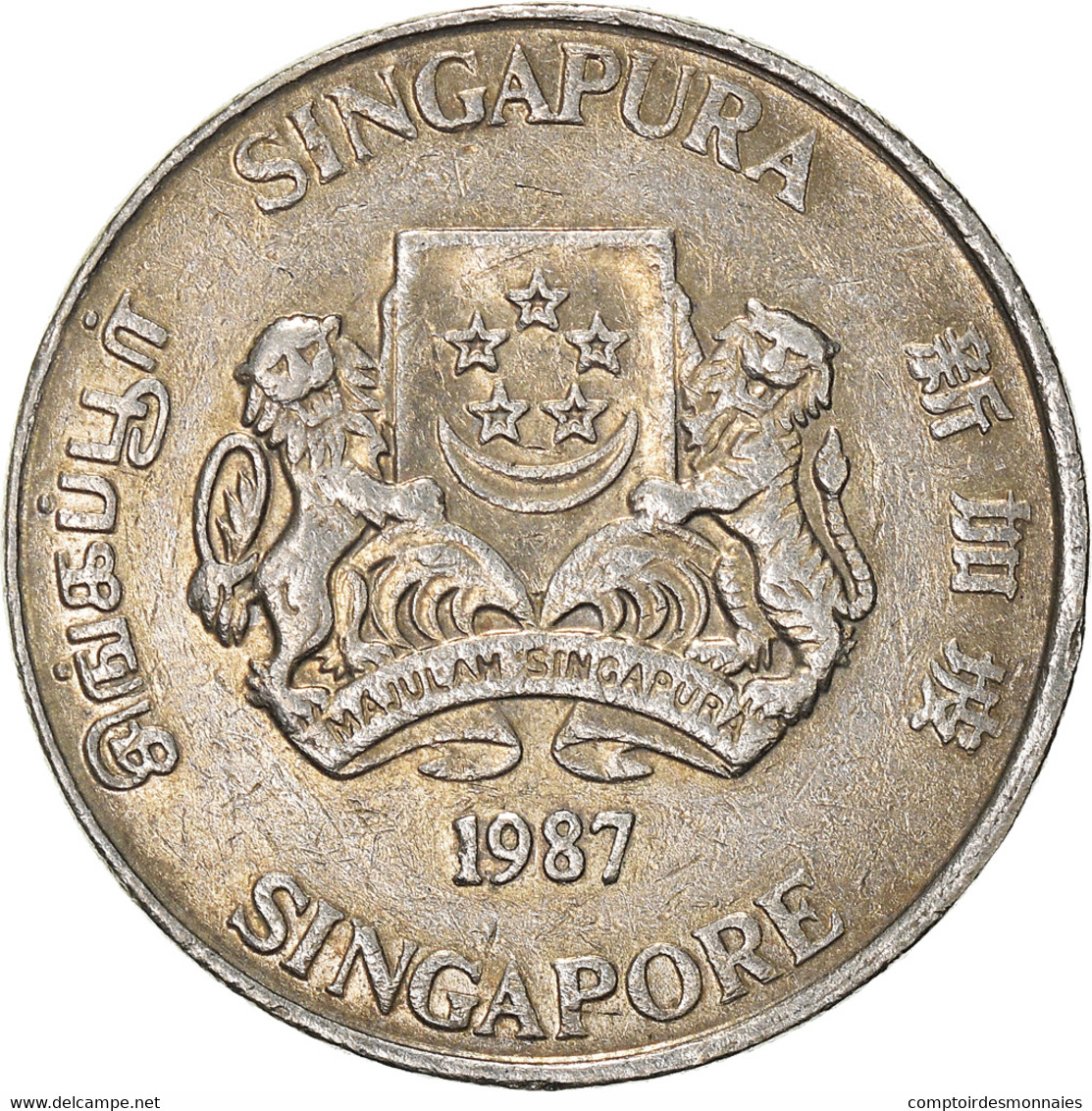 Monnaie, Singapour, 20 Cents, 1987 - Singapour