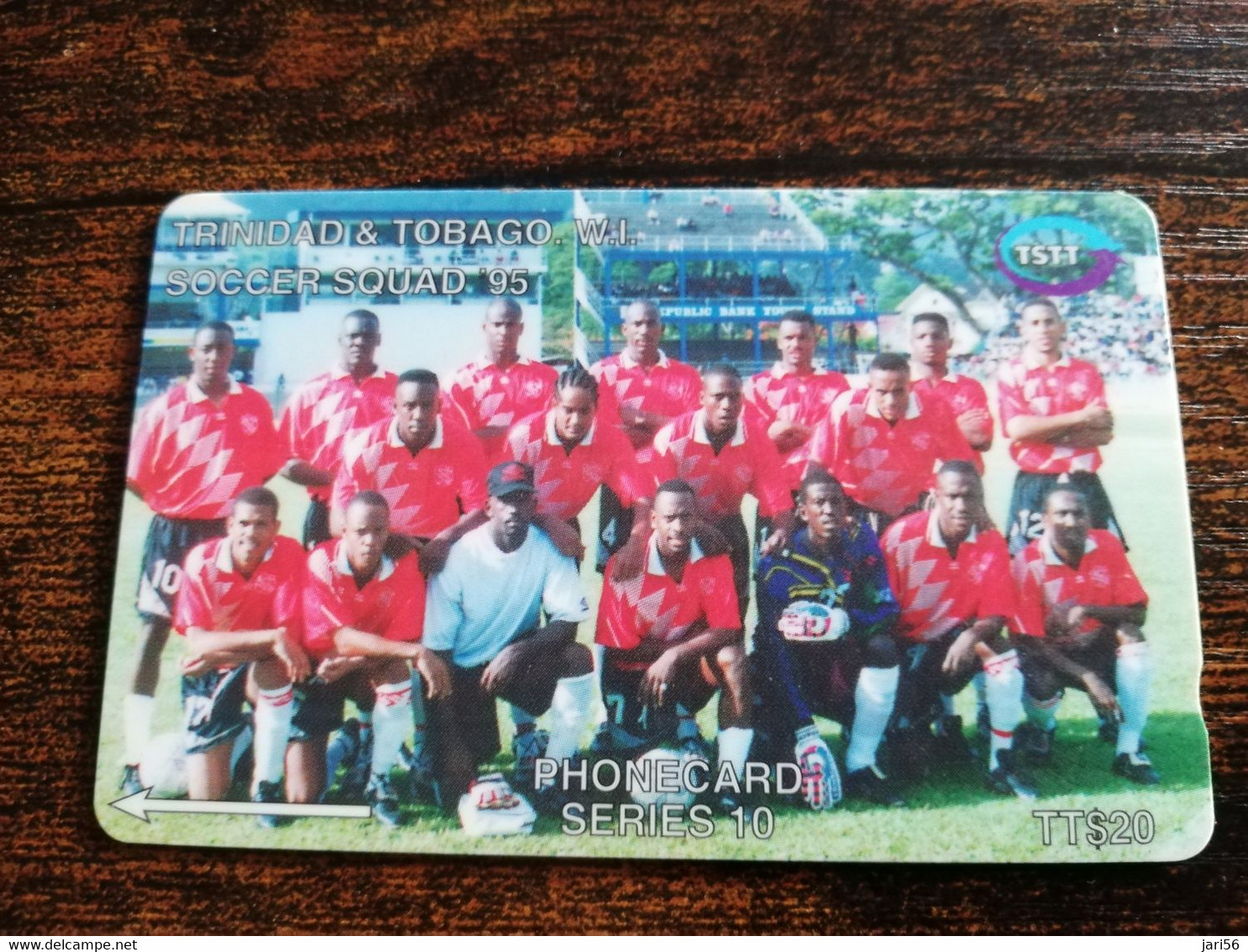 TRINIDAD & TOBAGO  GPT CARD    $20,-  71CCTB   SOCCER SQUAD 1995   / FUTBOL              Fine Used Card        ** 8886** - Trinidad & Tobago