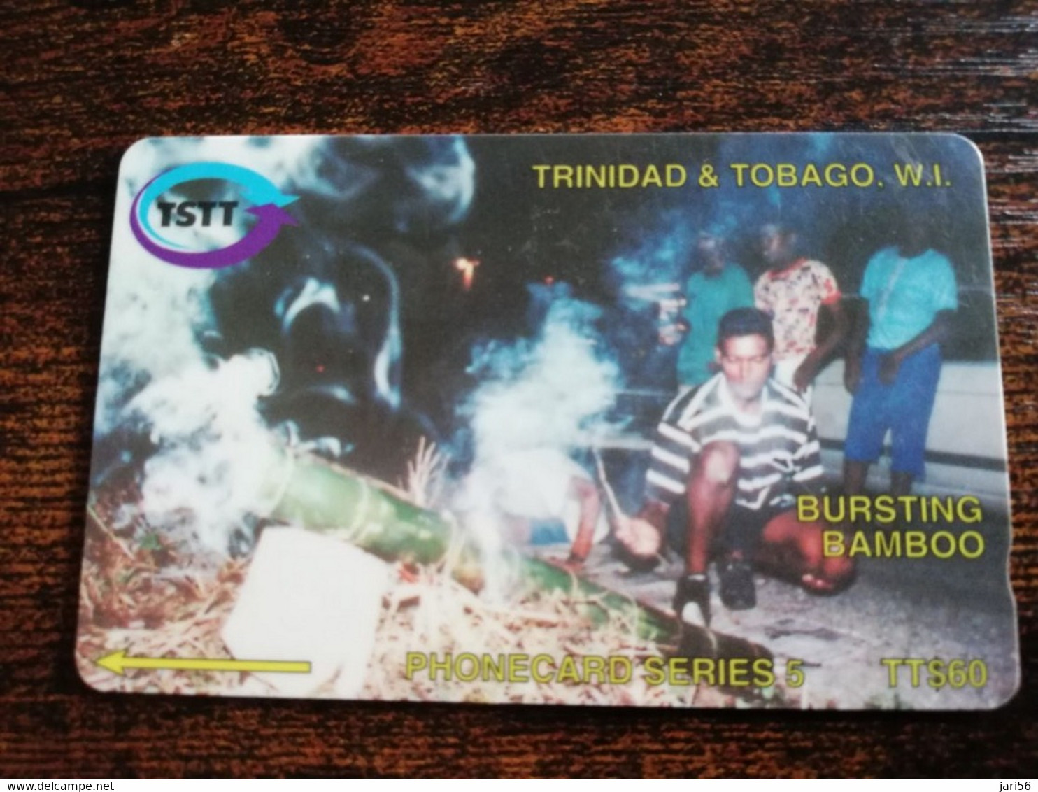 TRINIDAD & TOBAGO  GPT CARD    $60,-  98CCTA   BURSTING BAMBOO               Fine Used Card        ** 8890** - Trinidad & Tobago