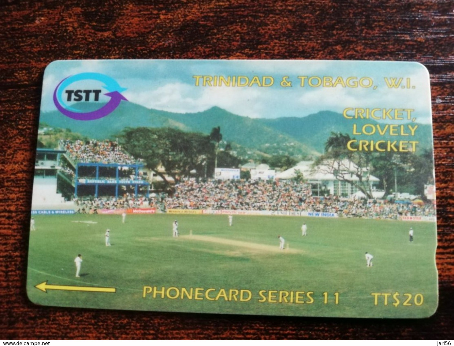 TRINIDAD & TOBAGO  GPT CARD    $20,-  118CCTA   CRICKET/LOVELY CRICKET               Fine Used Card        ** 8891** - Trinité & Tobago