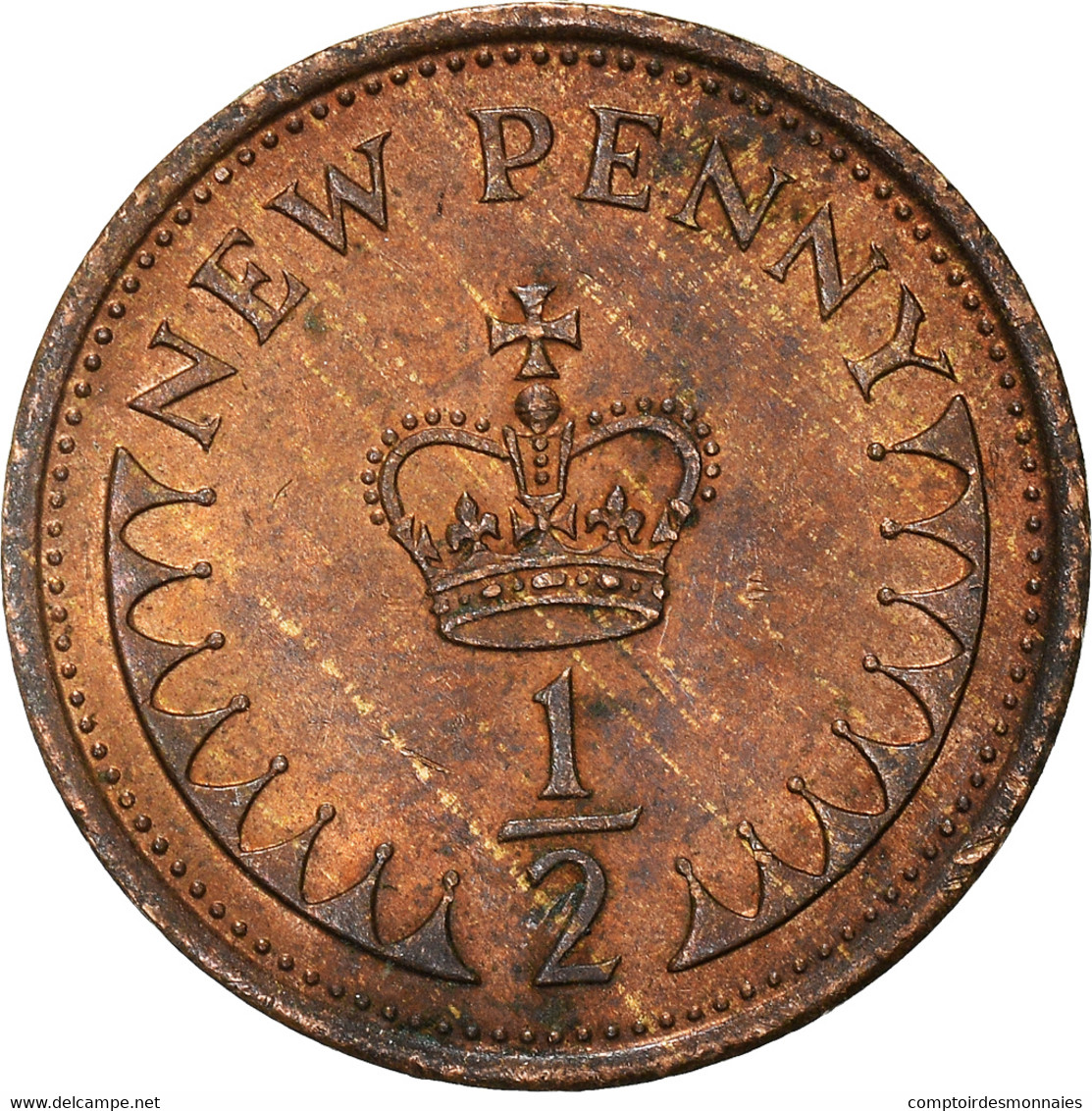 Monnaie, Grande-Bretagne, 1/2 New Penny, 1980 - 1/2 Penny & 1/2 New Penny