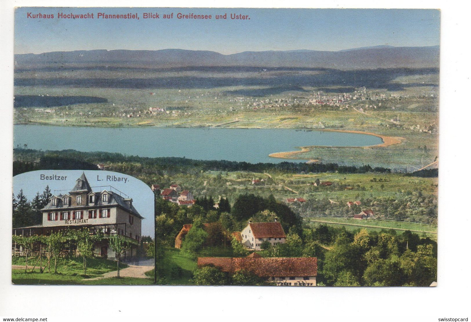 EGG Kurhaus Hochwacht Bes. L. Ribary Blick Auf Greifensee Und Uster - Greifensee