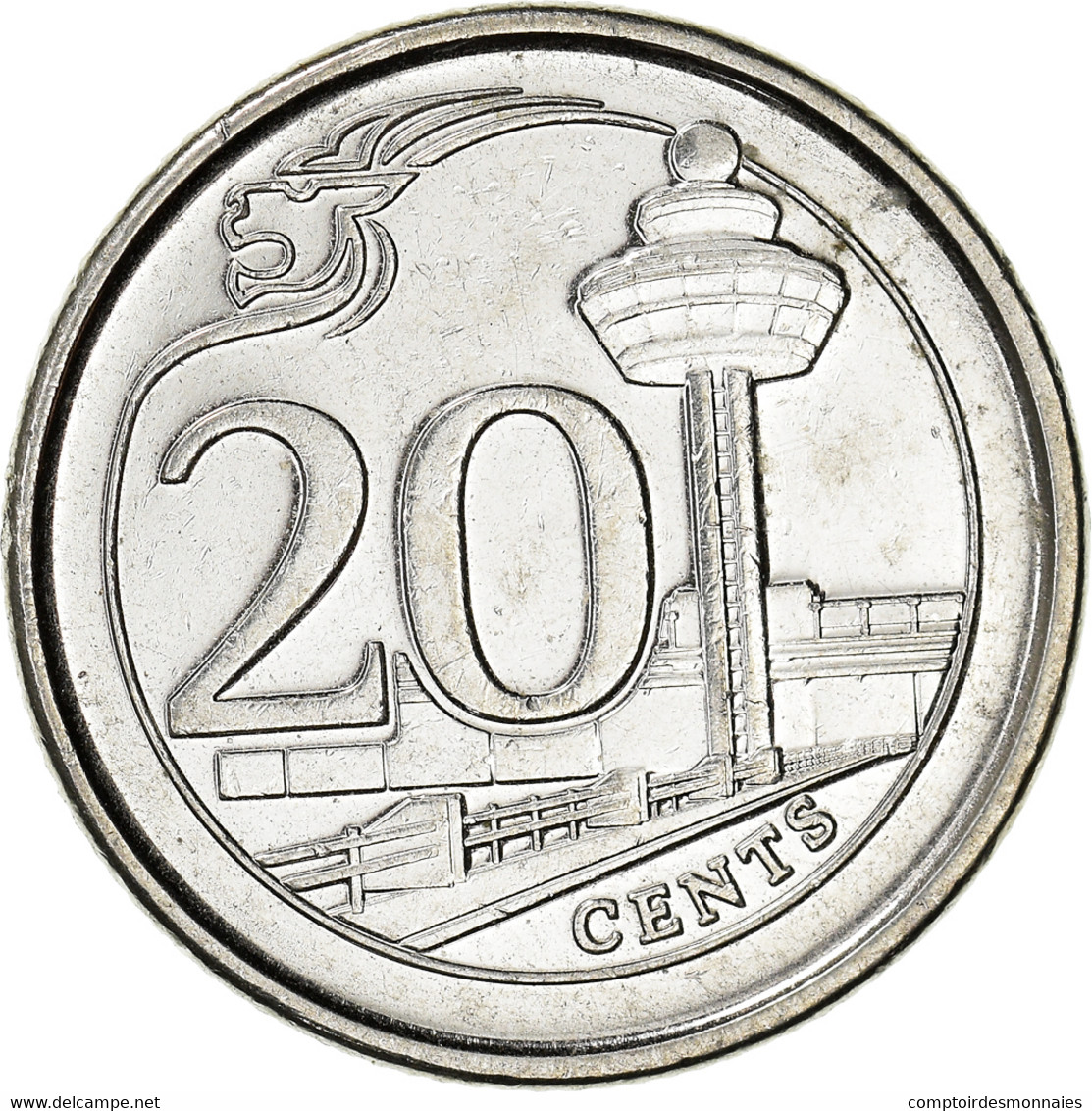 Monnaie, Singapour, 20 Cents, 2013 - Singapour