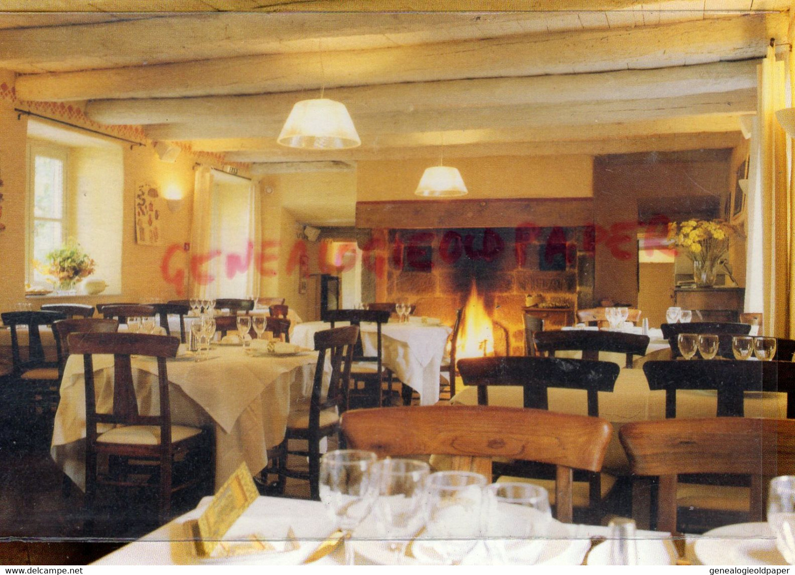 43-  BLESLE - PLACE DU VALLAT - RESTAURANT LA BOUGNATE - Blesle