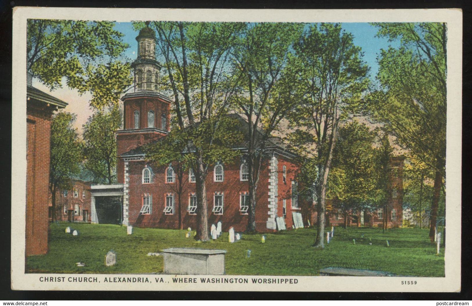 Alexandria VA Virginia Christ Church Postcard - Alexandria