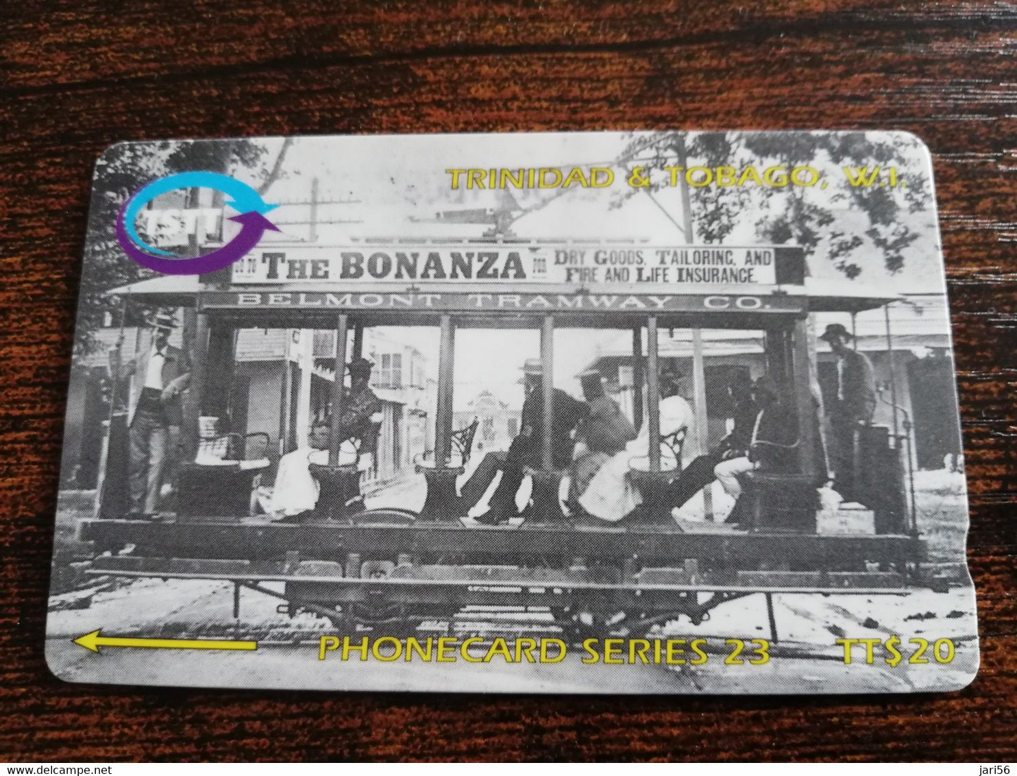 TRINIDAD & TOBAGO  GPT CARD    $20,-  205CCTC   THE BELMONT TRAMWAY             Fine Used Card        ** 8904** - Trinidad & Tobago