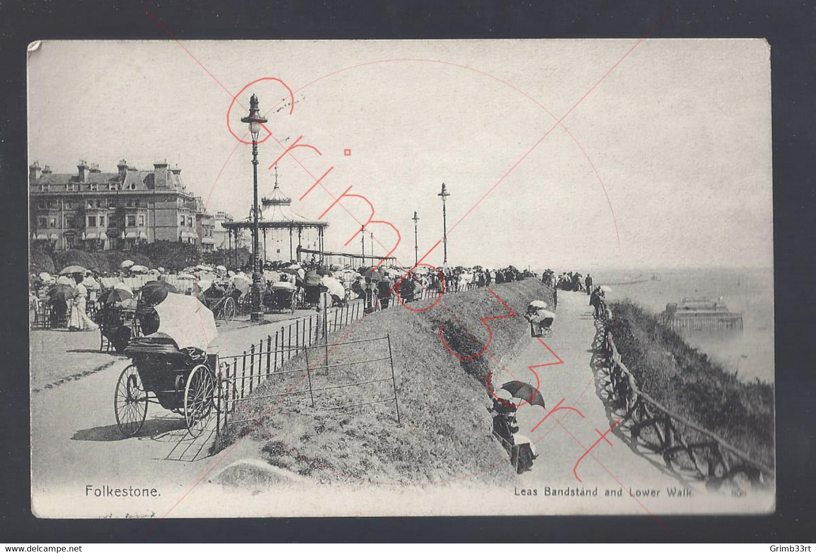 Folkestone - Leas Bandstand And Lower Walk - Postkaart - Folkestone
