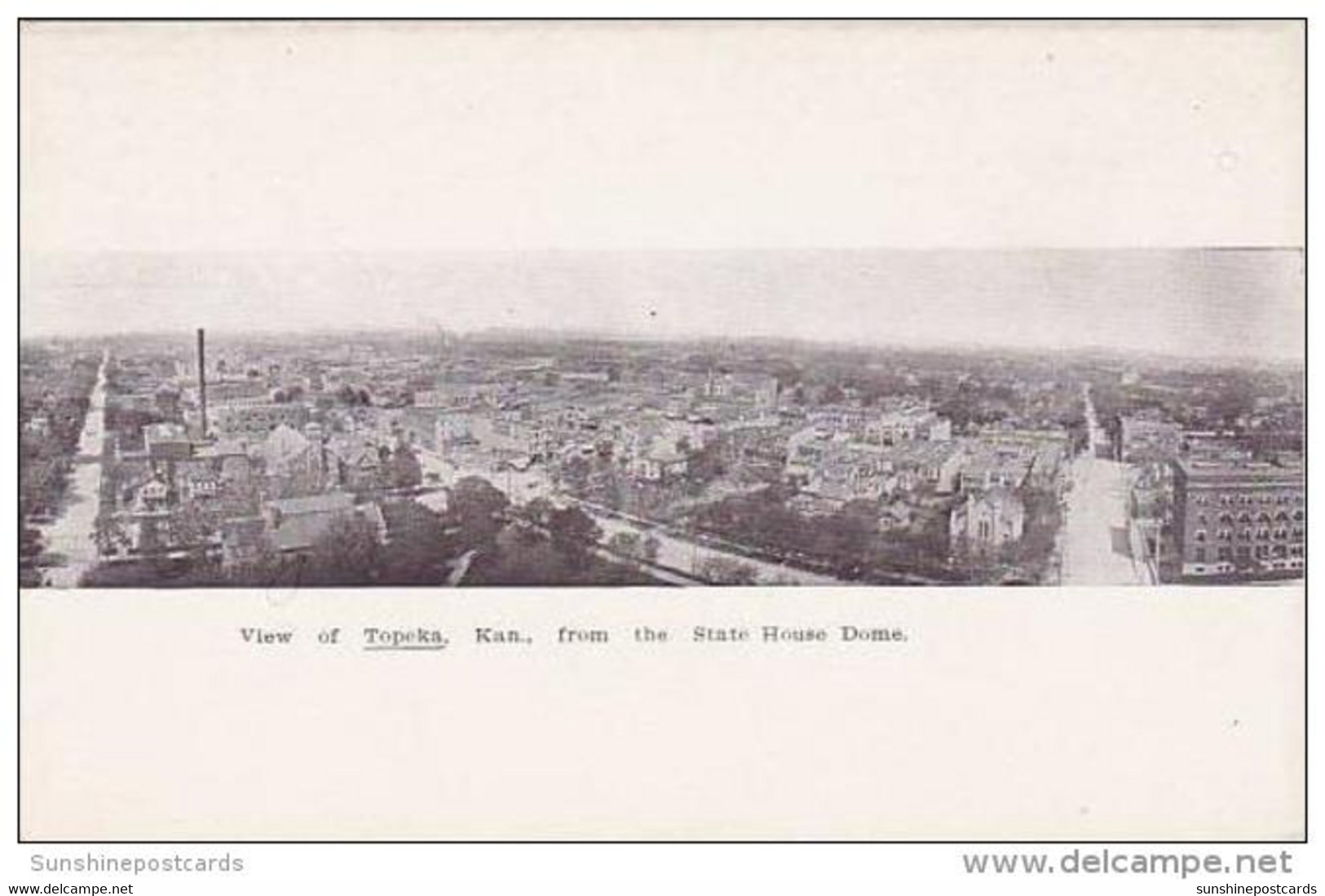 Kansas Topeka View From State House Dome - Topeka