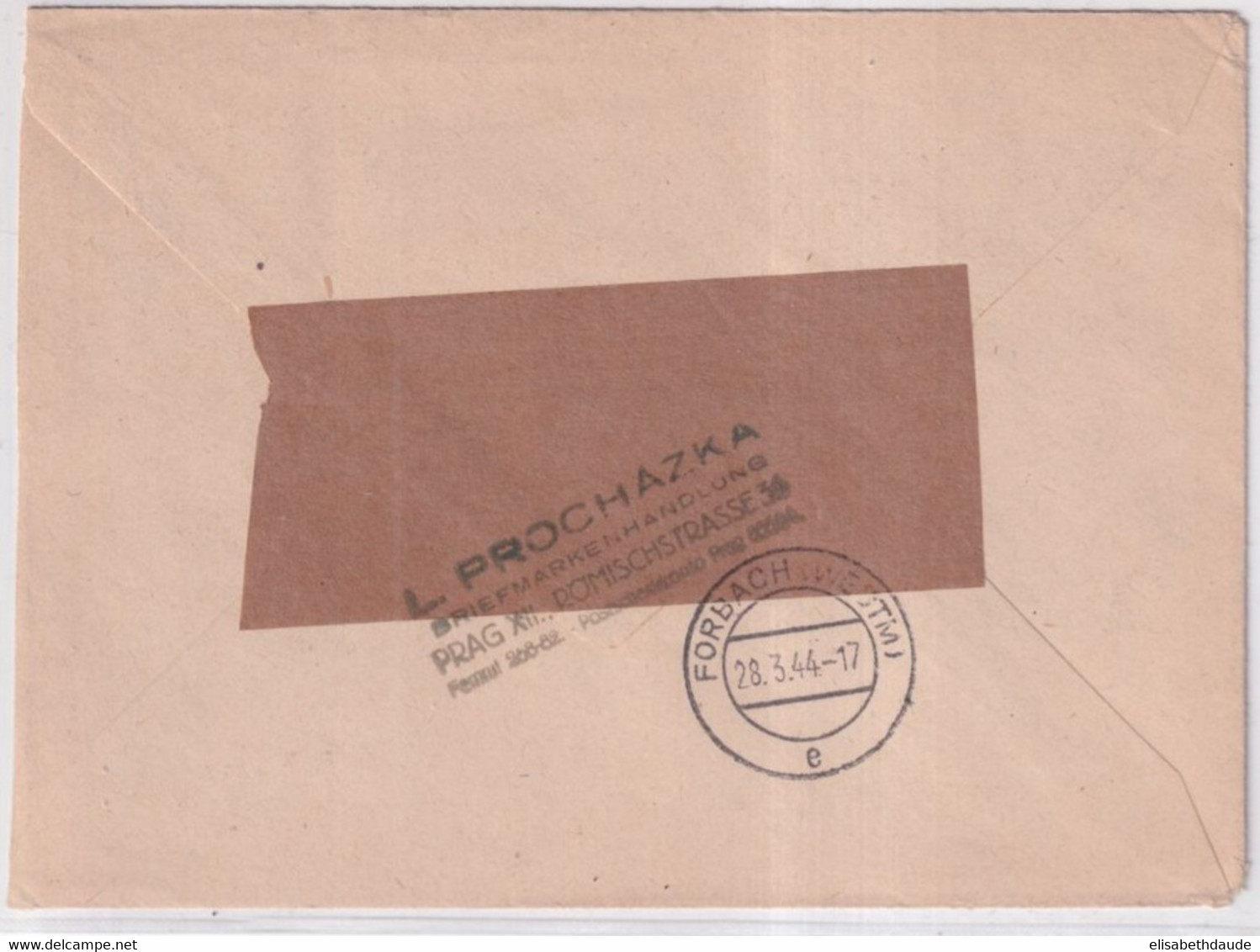 BÖHMEN Und MÄHREN - 1944 - ENVELOPPE RECOMMANDEE REMBOURSEMENT De PRAGUE => FORBACH (MOSELLE) - Briefe U. Dokumente