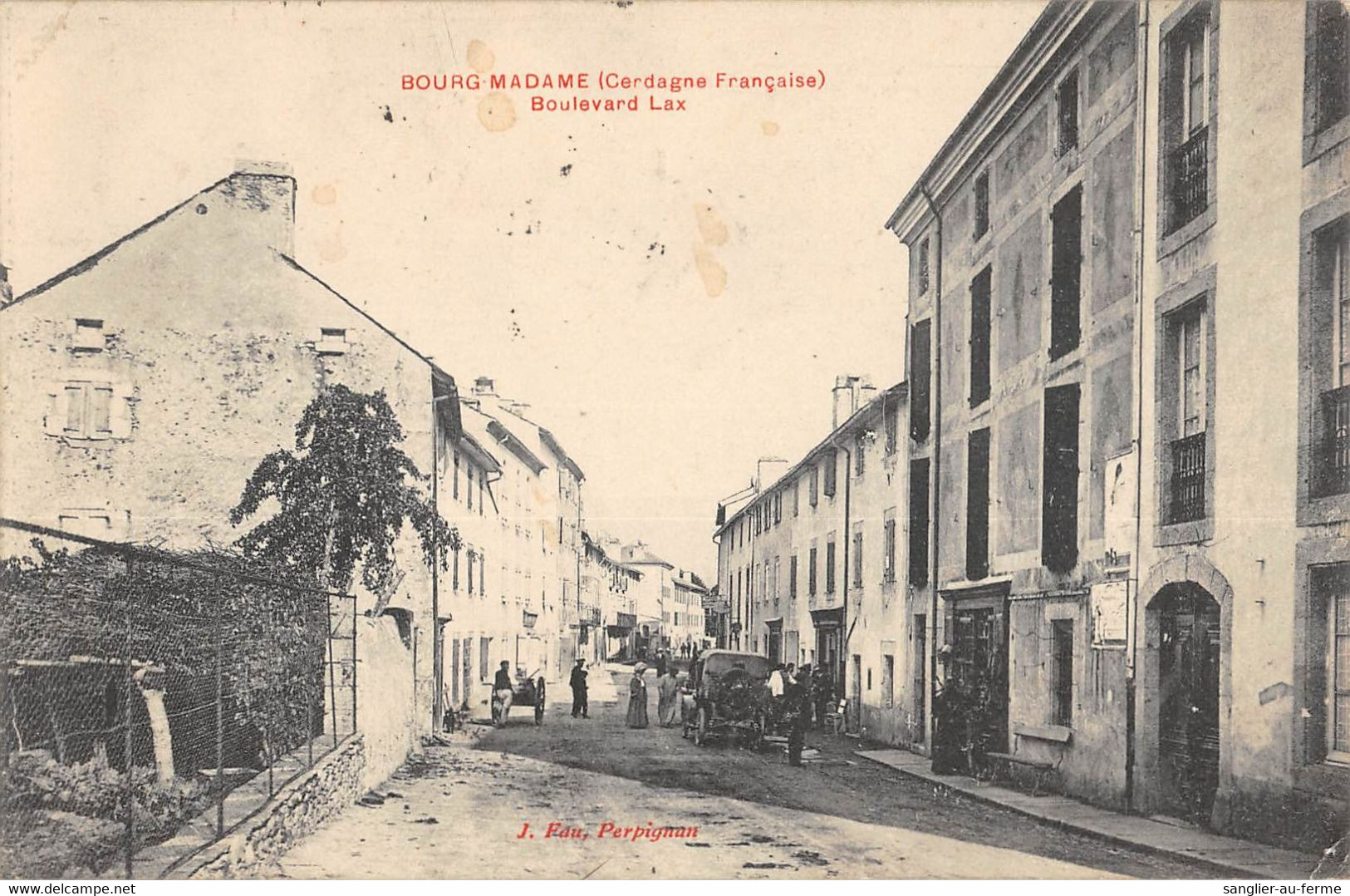 CPA 66 BOURG MADAME BOULEVARD LAX - Sonstige & Ohne Zuordnung