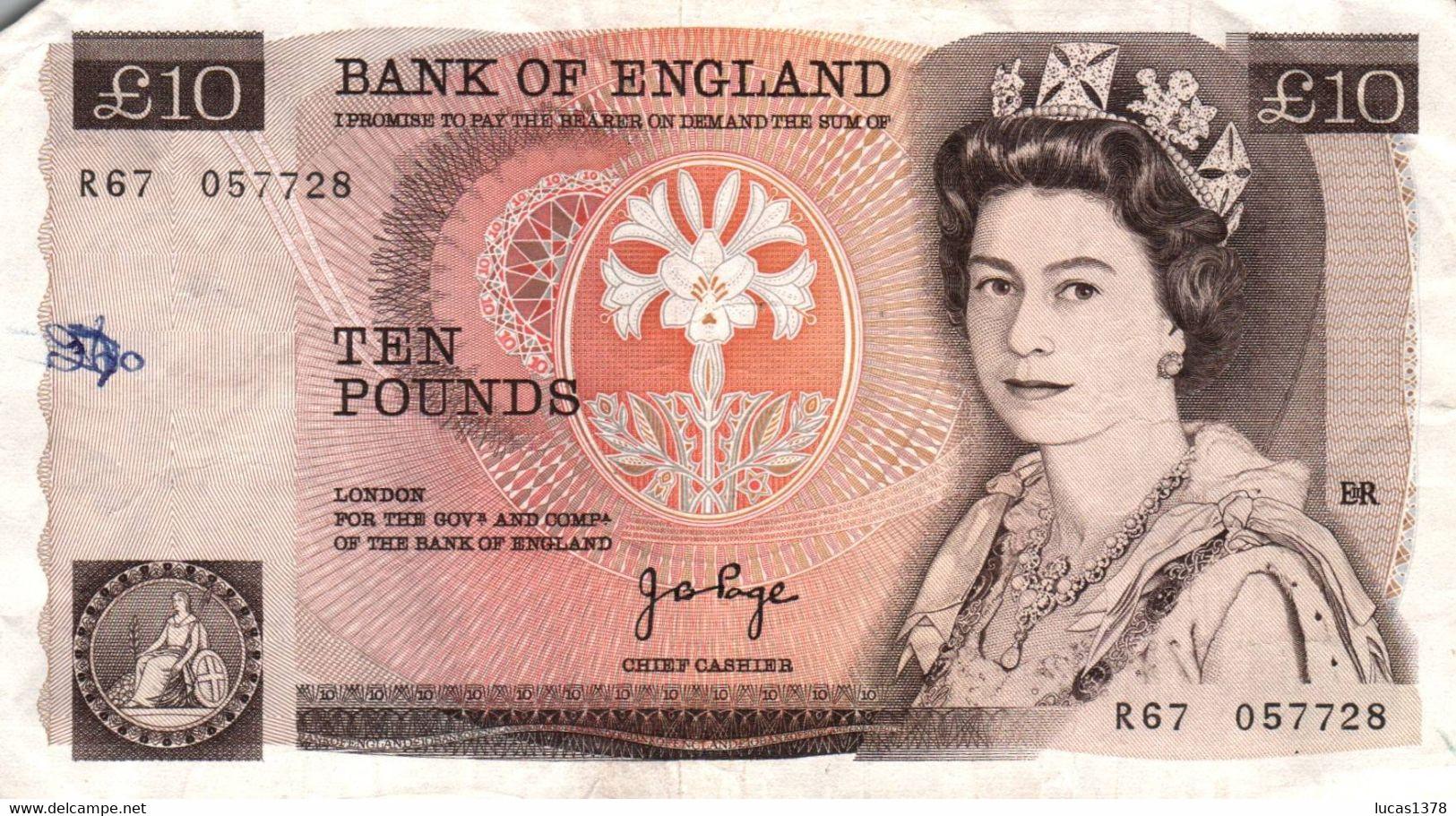 UNITED KINGDOM - BANK Of ENGLAND - 10 POUNDS (1980 - 1988 / D. SOMERSET) F. NIGHTINGALE - 10 Pounds