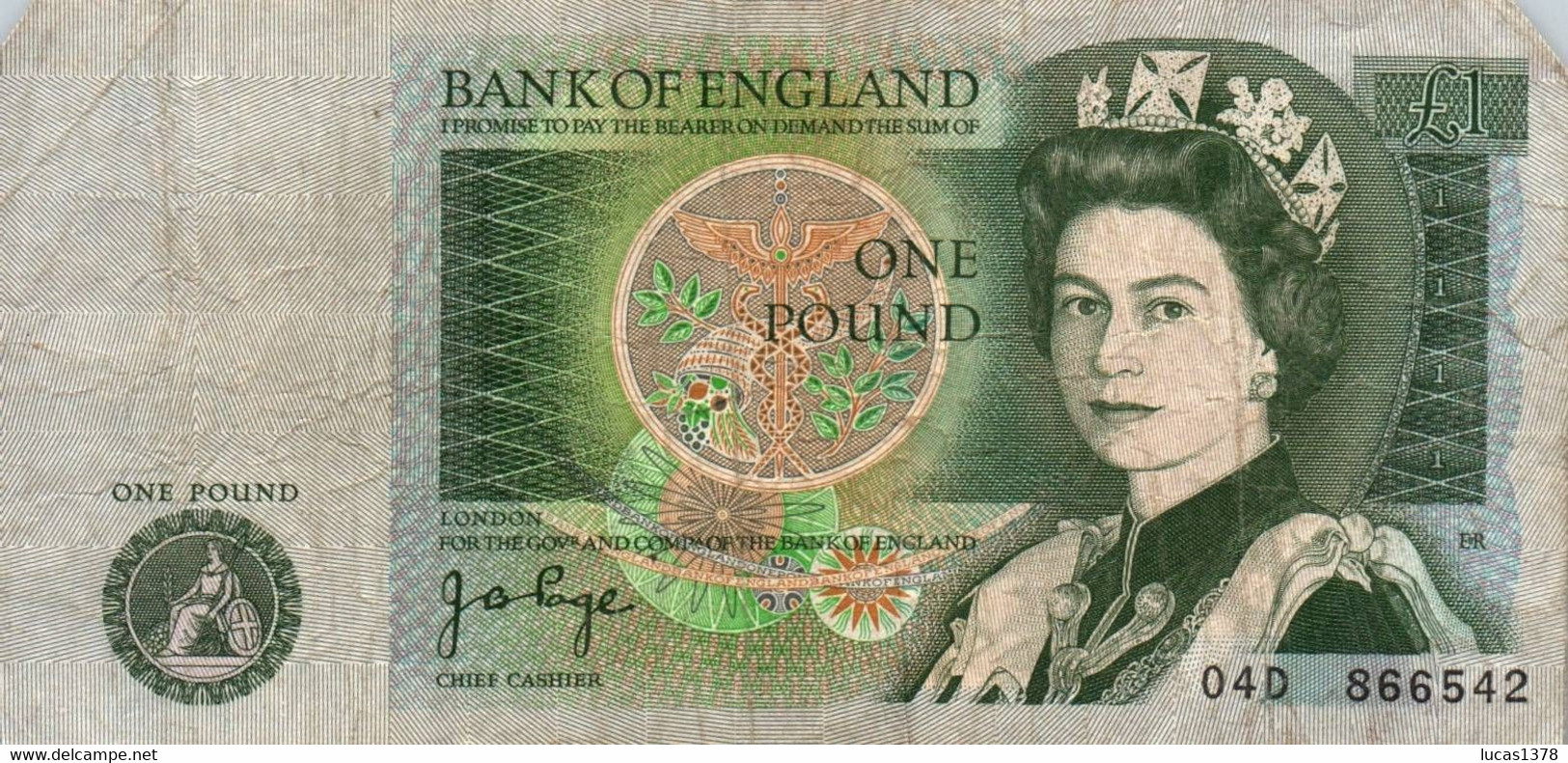UNITED KINGDOM - BANK Of ENGLAND - 8 BILLETS 1 Pound - Elizabeth II - 1 Pond