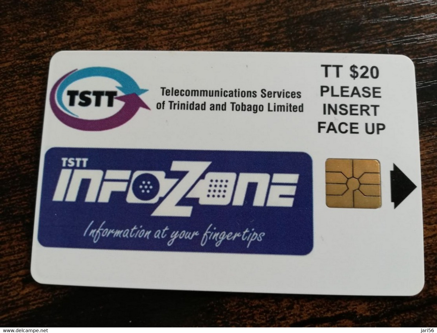 TRINIDAD & TOBAGO  $ 20,-  CHIPCARD !! INFOZONE     ** 8919** - Trinidad & Tobago