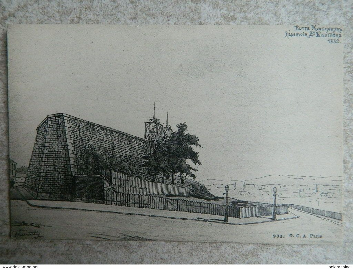 PARIS                       BUTTE MONTMARTRE       RESERVOIR ST ELEUTHERS 1885 - Arrondissement: 18