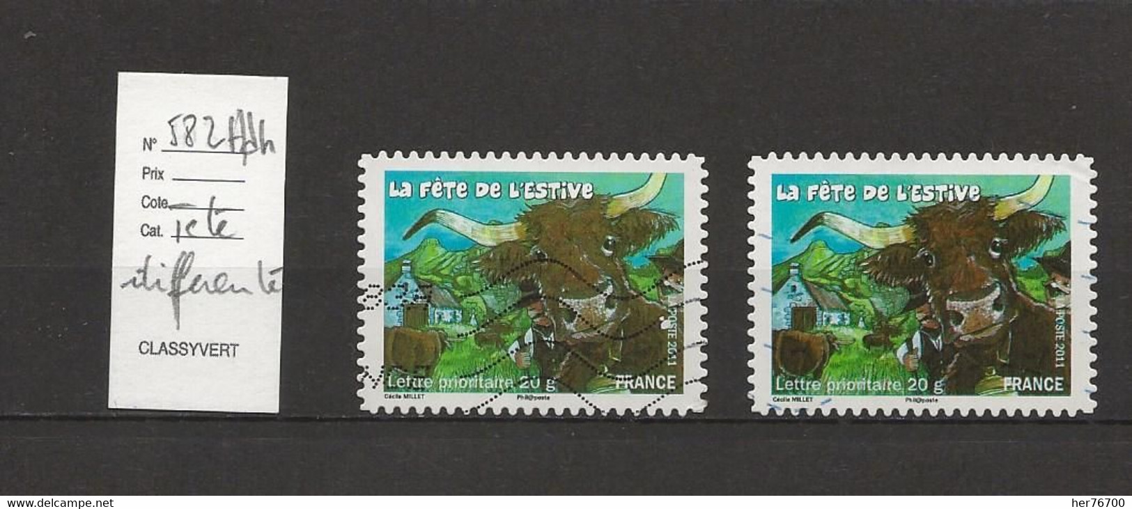 TIMBRE ADHESIF  YVERT N° 582 - Storia Postale