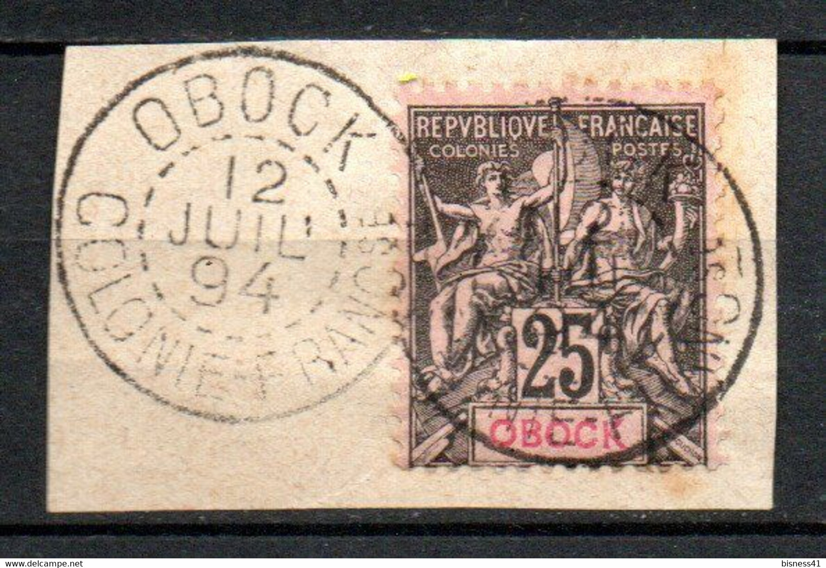 Col24 Colonies Obock N° 39 Oblitéré Cote 29,00€ - Used Stamps