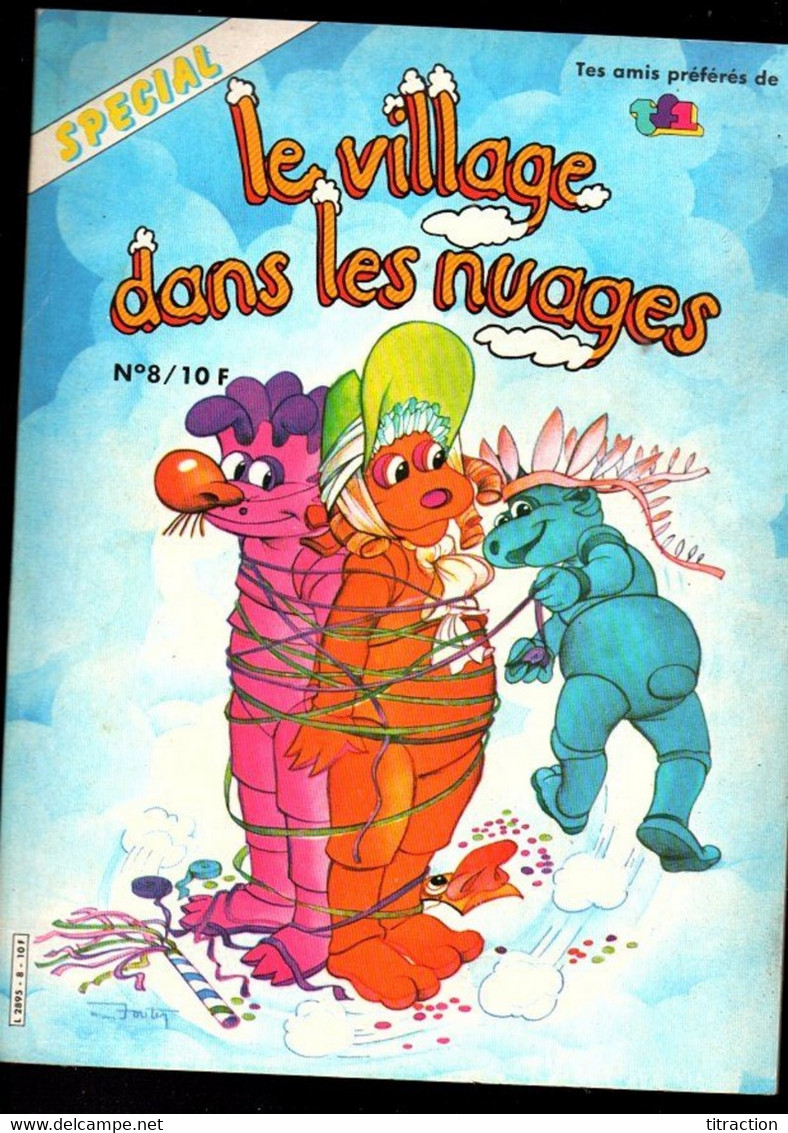 Livre BD Ancien EO édition Originale  BANDE DESSINEE Lot 3 Spécial Le Village Dans Les Nuages Tf1 N° 1 7 8 1983 1984 Rar - Original Drawings