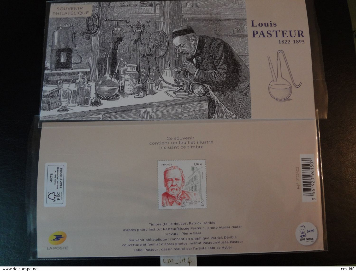 FRANCE 2022 BLOC SOUVENIR PHILATELIQUE " LOUIS PASTEUR 1822 - 1895 " OBLITÉRATION PREMIER JOUR 04.02.2022  39 DOLE - Souvenir Blocks & Sheetlets