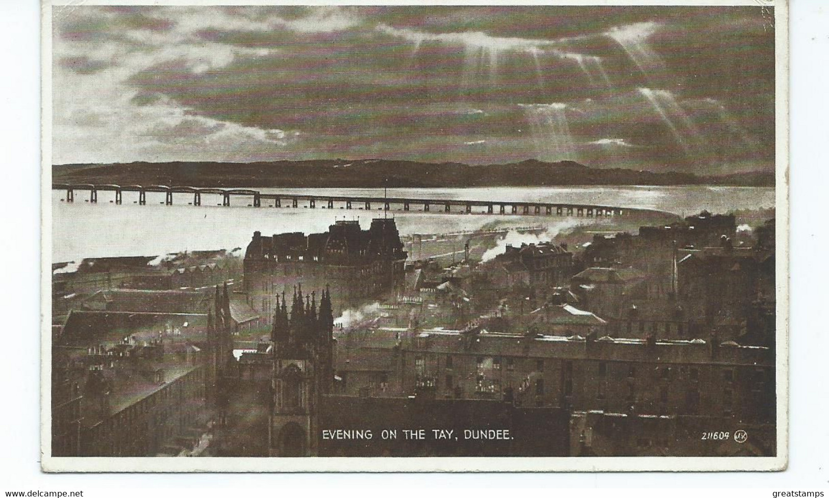 Scotland  Postcard   Evening On The Tay Posted 1956 - Fife