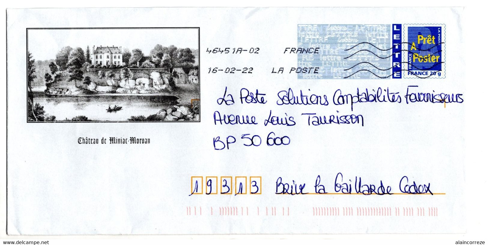 Entier Postal PAP Repiqué Privé Ille Et Vilaine Château De Miniac Morvan Barque De Pêche Pêcheur - Prêts-à-poster:private Overprinting