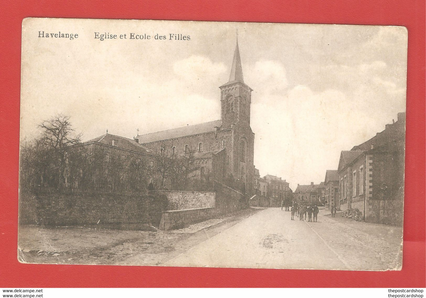 Havelange Namur Belgium - L'Eglise Et L'école Des Filles Church And School Unused - Havelange