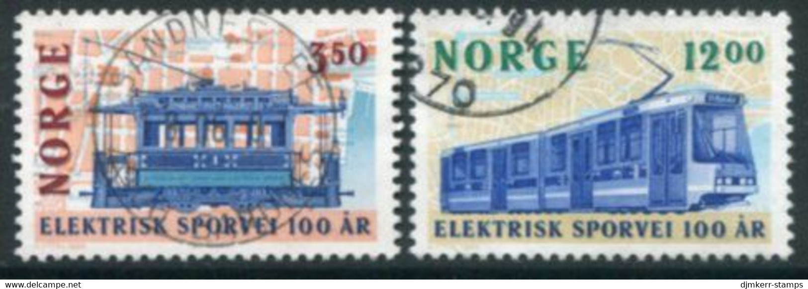 NORWAY 1994 Centenary Of Electric Tramcars Used.   Michel 1163-64 - Gebraucht