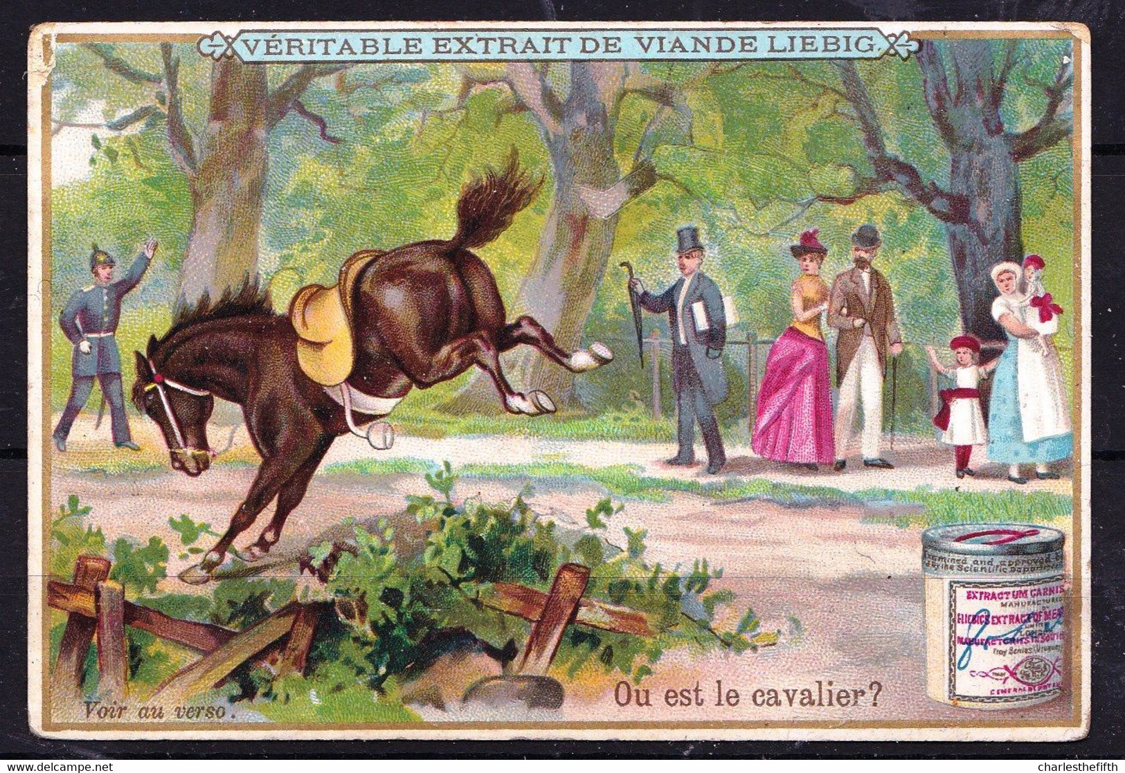 LIEBIG Sang. 348 De 1892 ---- DEVINETTES - * OU EST LE CAVALIER * - CHEVAL - Voir 2 Scans - Liebig