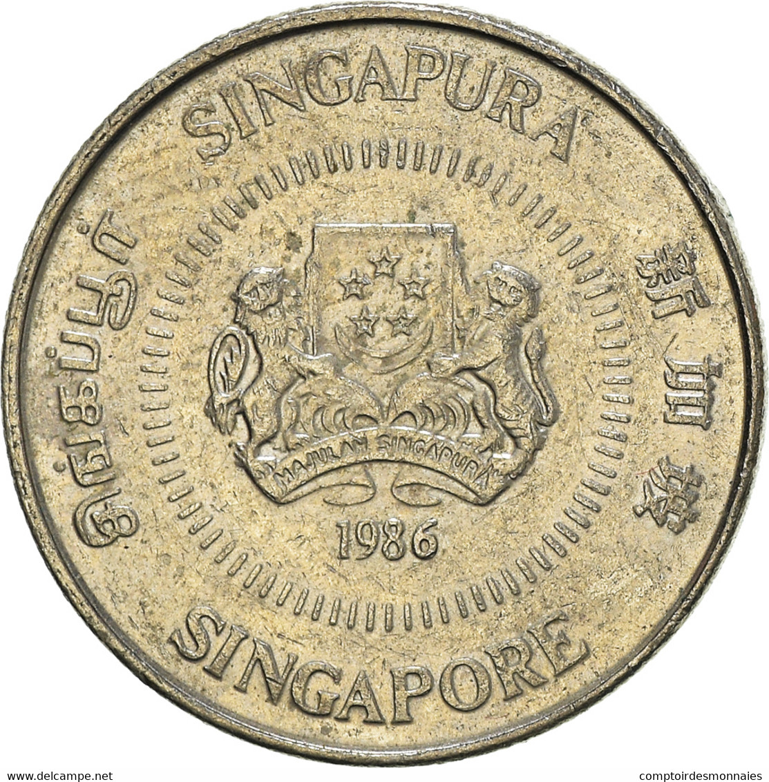 Monnaie, Singapour, 10 Cents, 1986 - Singapour