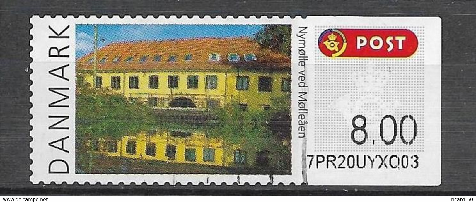 Timbres Oblitérés Du Danemark, Timbre De Distributeur 2009, N°39 YT, Moulin à Eau - Automaatzegels [ATM]