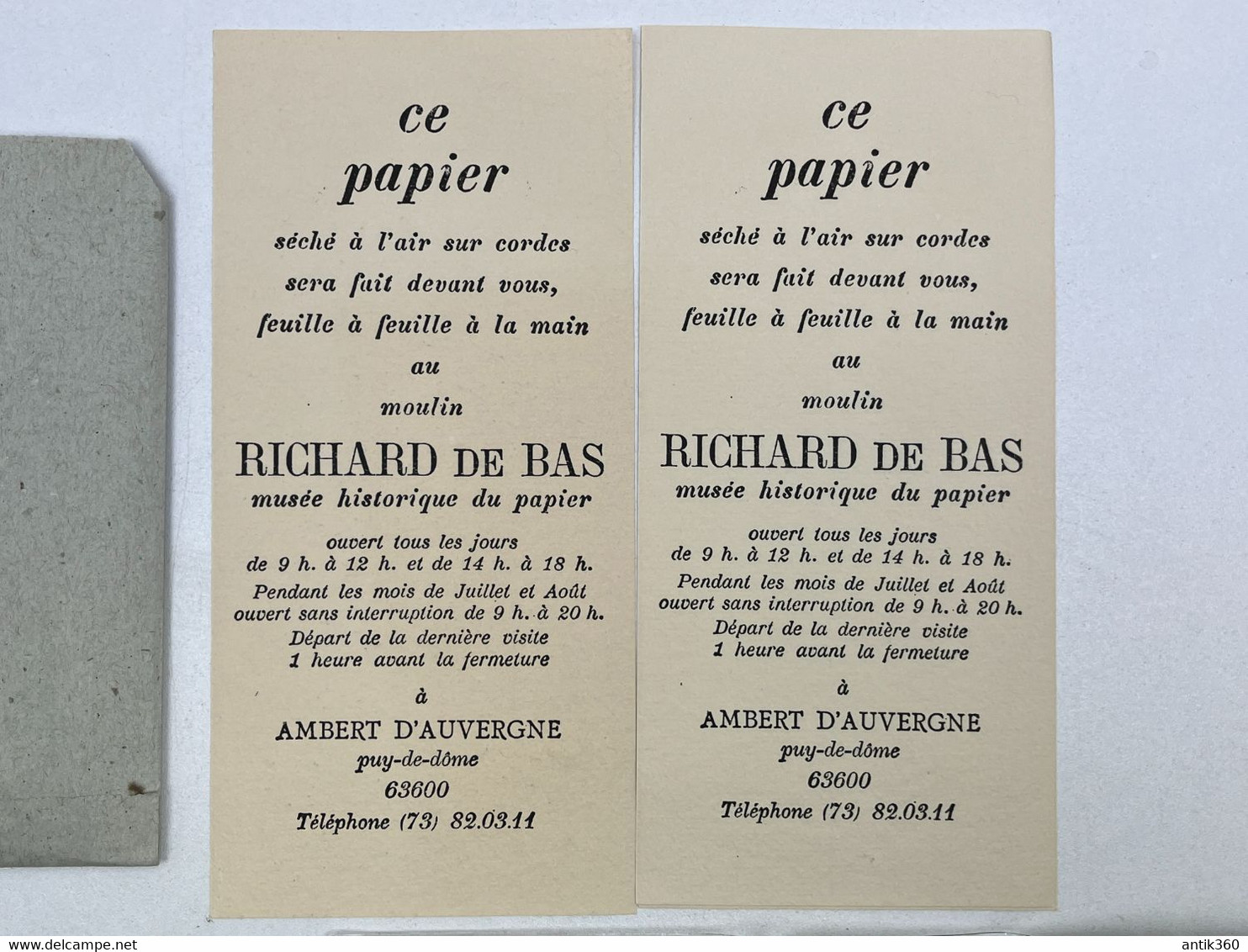Lot De Vieux Papiers Et Diapositives Papeterie Moulin Richard De Bas AMBERT D'AUVERGNE Puy De Dôme Vieux Métiers - Collections