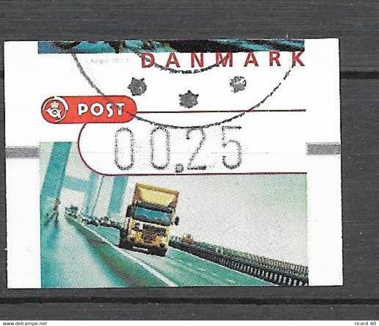 Timbres Oblitérés Du Danemark, Timbre De Distributeur 2007, Transport Du Courrier, Camion - Vignette [ATM]