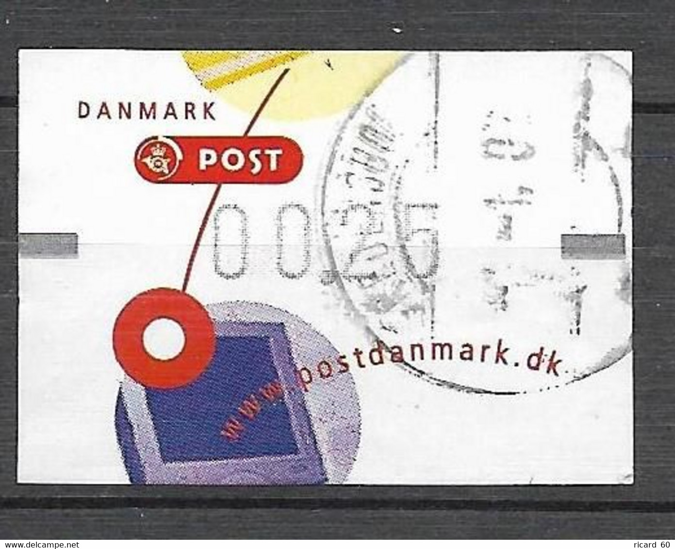 Timbres Oblitérés Du Danemark, Timbre De Distributeur 2001, N°14 Mi - Automatenmarken [ATM]